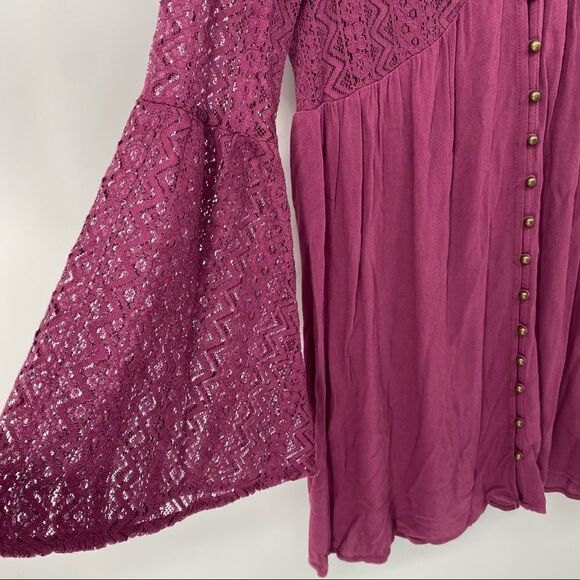 Altar’d State Boho Lace Bodice Bell Sleeves Dress - Picture 9 of 9